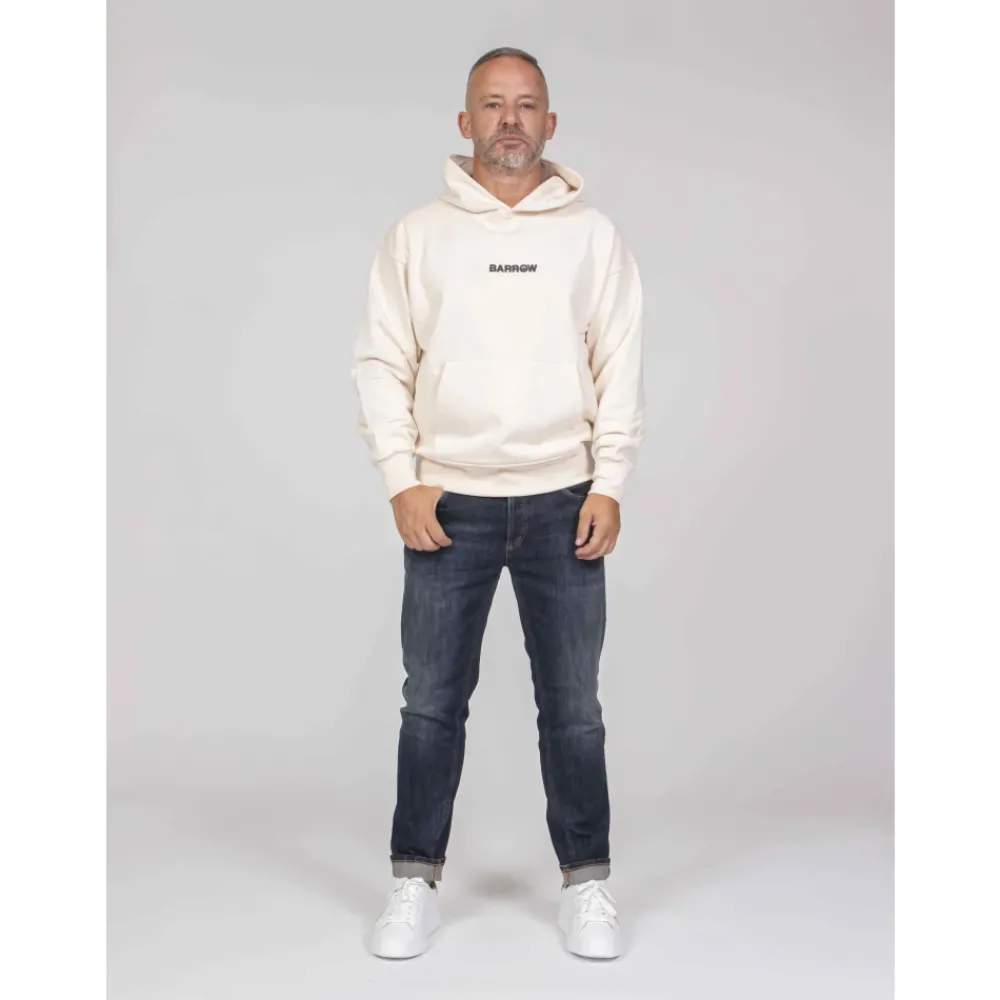 Heren BARROW Teddy Print Hoodie