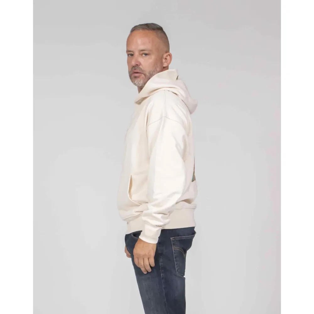 Heren BARROW Teddy Print Hoodie