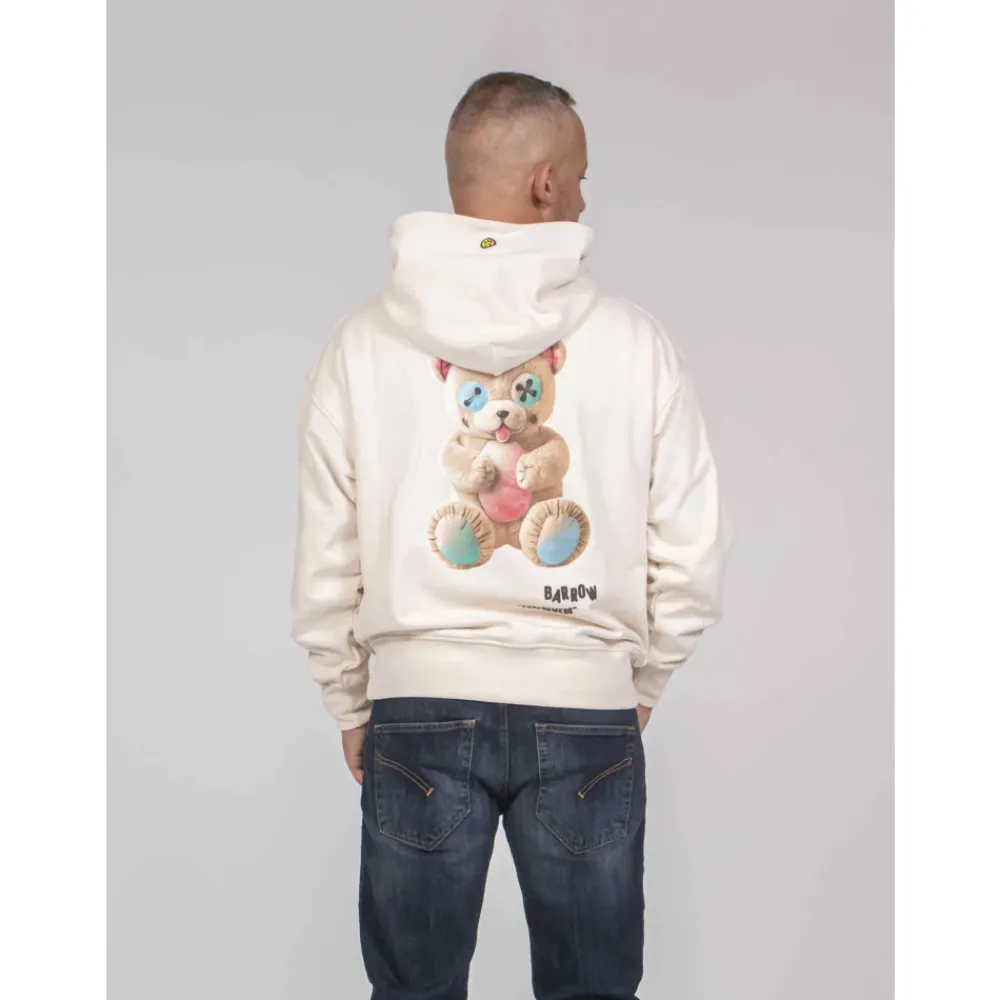 Heren BARROW Teddy Print Hoodie