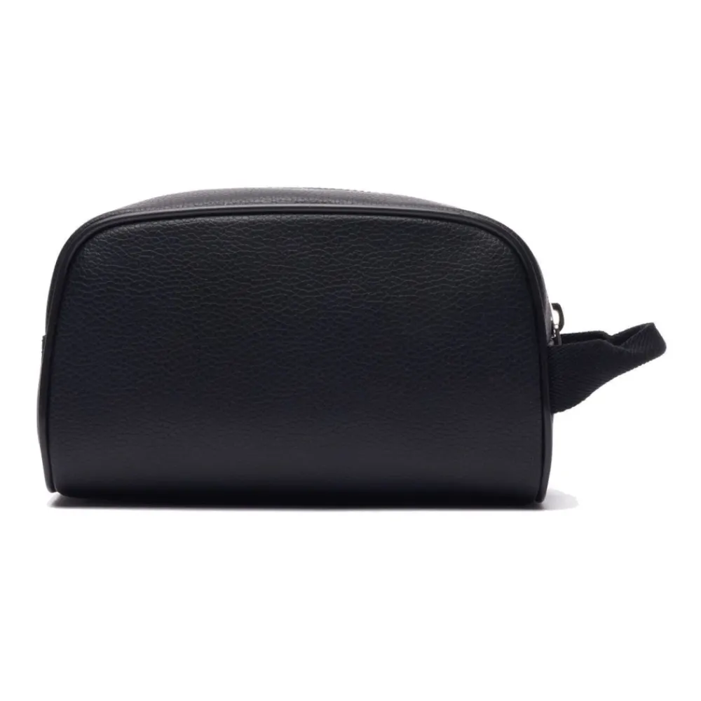 DAMES Lacoste Toilettassen^Tennis-geïnspireerde leren toilettas