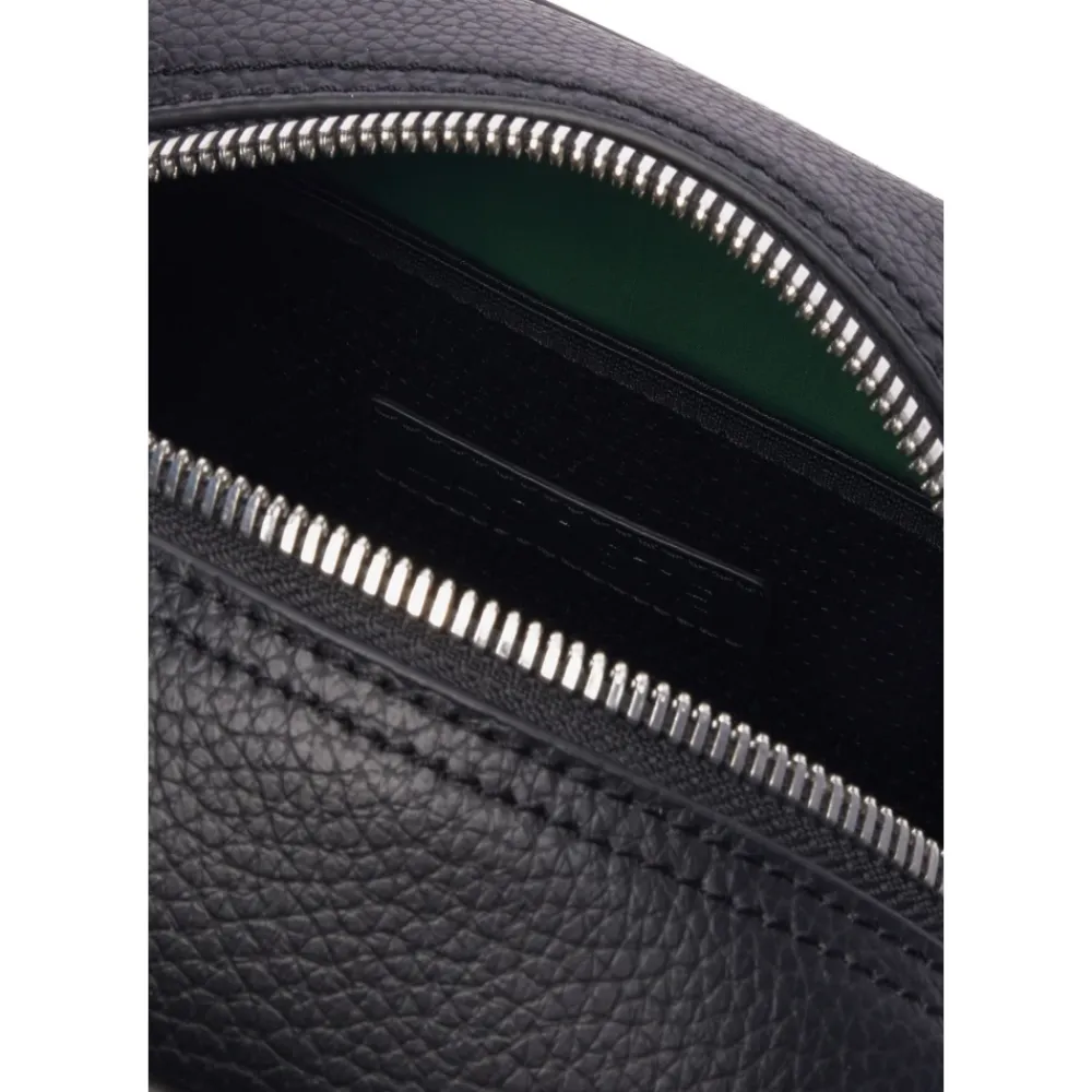 DAMES Lacoste Toilettassen^Tennis-geïnspireerde leren toilettas