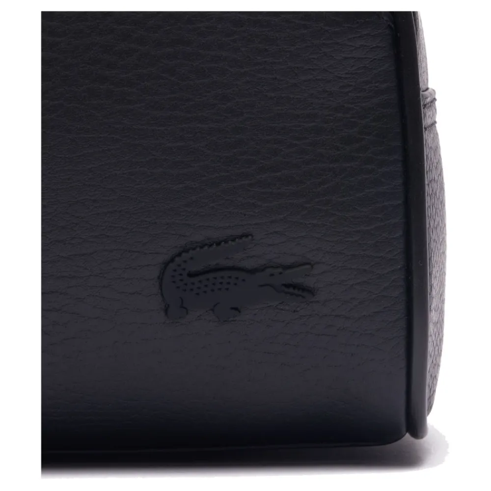 DAMES Lacoste Toilettassen^Tennis-geïnspireerde leren toilettas