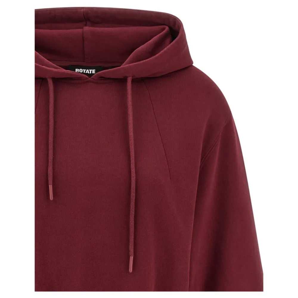 DAMES ROTATE Birger Christensen Hoodies & Sweatvesten^Terry Back Cropped Hoodie