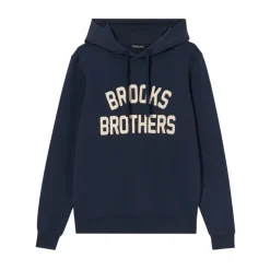 DAMES Brooks Brothers Terry Logo-Geborduurde Hoodie