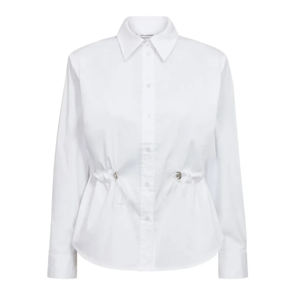 DAMES Co'Couture Tie Waist Shirt Short Sleeve Blouse