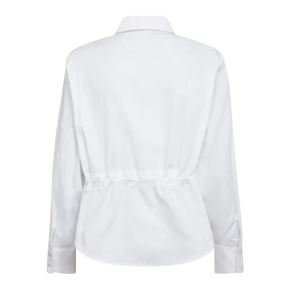 DAMES Co'Couture Tie Waist Shirt Short Sleeve Blouse