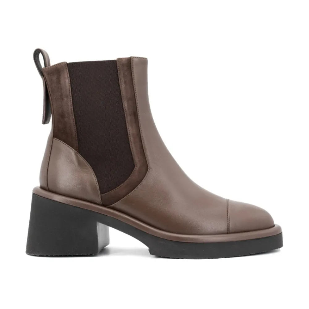 DAMES Peserico Tijdloze leren enkellaarzen