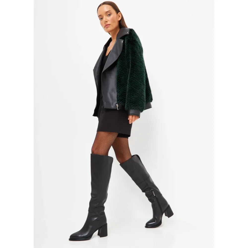 DAMES Cesare Gaspari Tijdloze Leren Klassieke Laarzen