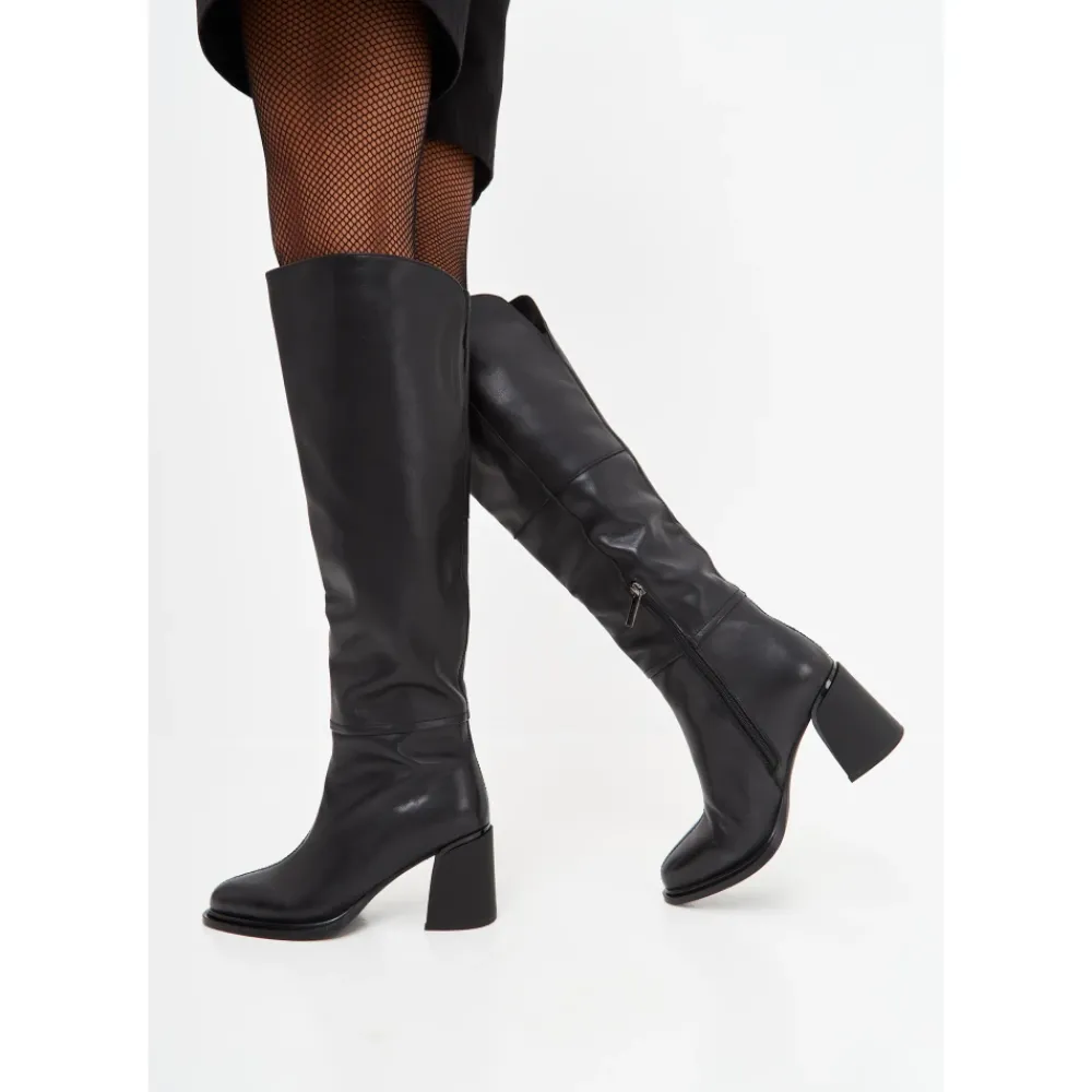 DAMES Cesare Gaspari Tijdloze Leren Klassieke Laarzen