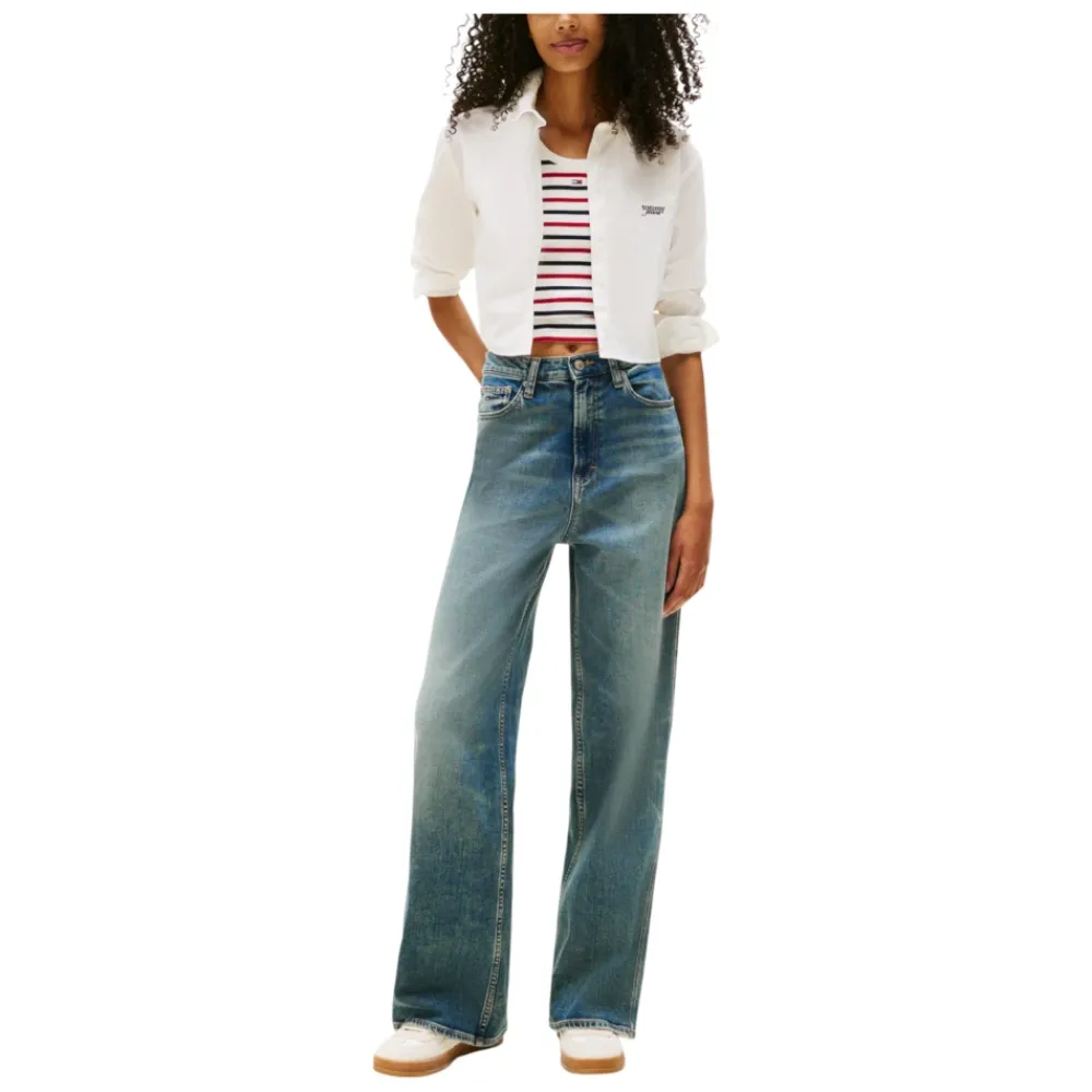 DAMES Tommy Jeans Blouses^TJW Reg Crop Stripe