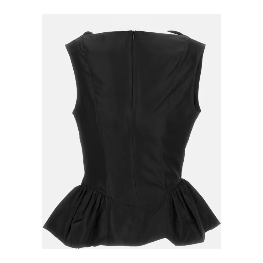 DAMES Simone Rocha Top met draperie en aansluitende pasvorm