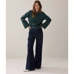 DAMES Summum Woman Top met geborduurde mouw