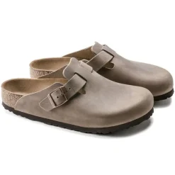 DAMES Birkenstock Loafers^Topo Leather Clog Boston