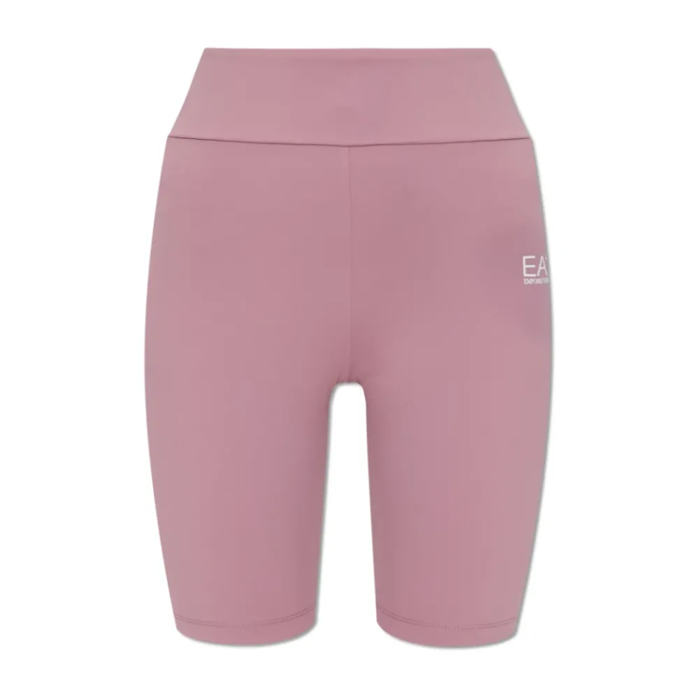 Emporio Armani EA7 Trainingsbroeken^Trainingshort met bedrukt logo