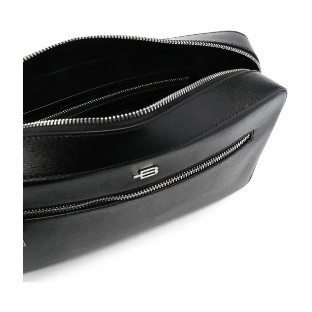 Heren Baldinini Tassen^Trend Kalfsleren Messenger Bag