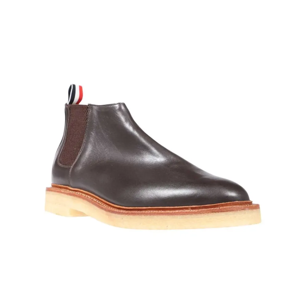 Heren Thom Browne Tricolor Leren Enkellaarsjes