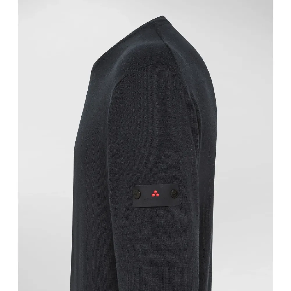 Heren Peuterey Trui van wol en katoen met ronde hals