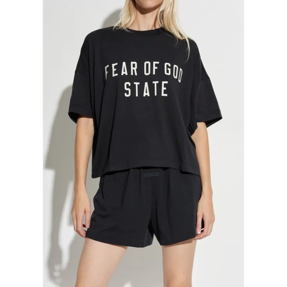 DAMES Fear Of God T-shirt met bedrukt logo