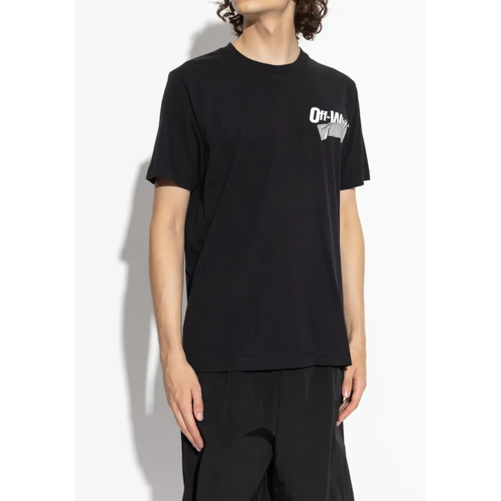 Heren Off White Shirts^T-shirt met logo