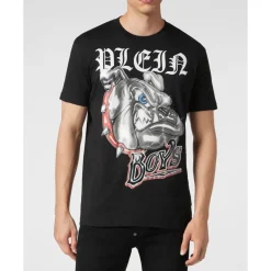 Heren Philipp Plein Shirts^T-Shirt Ronde Hals Bulldogs