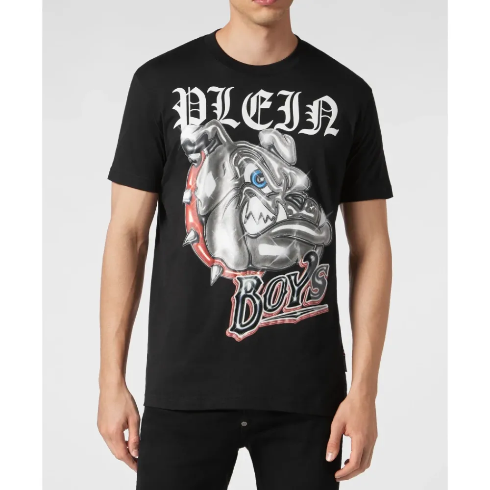Heren Philipp Plein Shirts^T-Shirt Ronde Hals Bulldogs