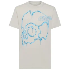 Heren Philipp Plein T-Shirt Ronde Hals Druipende Schedel