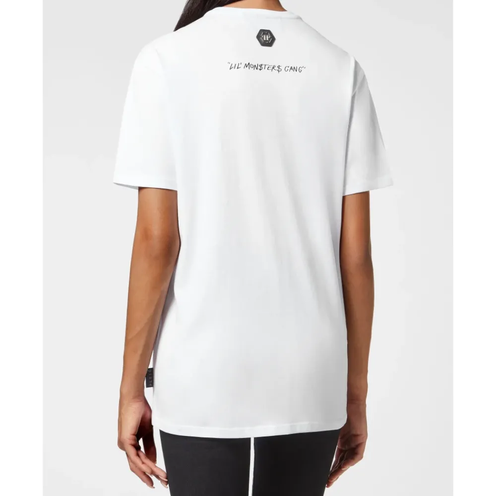 DAMES Philipp Plein Shirts^T-Shirt Ronde Hals Lil' Monsters Gang