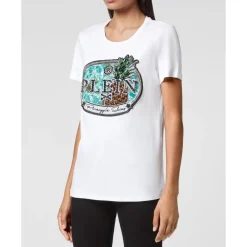 DAMES Philipp Plein Shirts^T-Shirt Ronde Hals Pineapple Skies