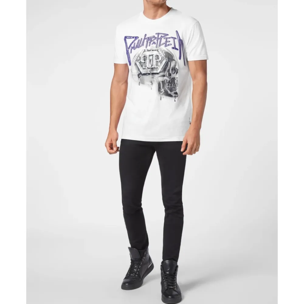 Heren Philipp Plein Shirts^T-Shirt Ronde Hals SKULL