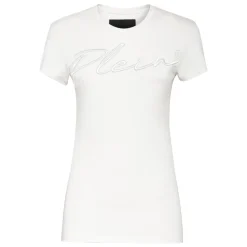 DAMES Philipp Plein Shirts^T-shirt Ronde Hals SS Embroidery Signature