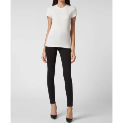 DAMES Philipp Plein Shirts^T-shirt Ronde Hals SS Embroidery Signature