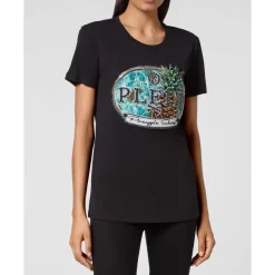 DAMES Philipp Plein Shirts^T-shirt Ronde Hals SS Stones Pineapple Skies