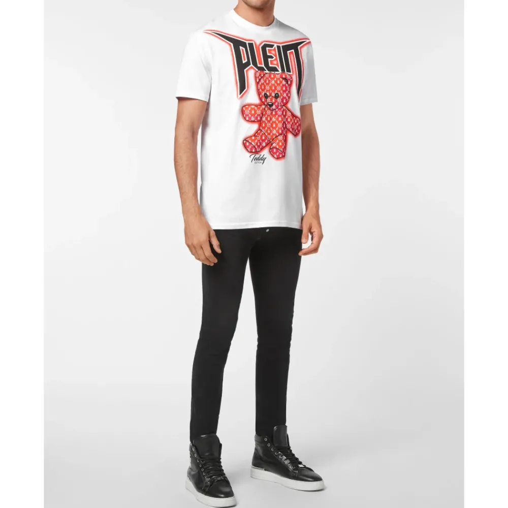 Heren Philipp Plein T-Shirt Ronde Hals Teddy