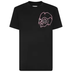 Heren Philipp Plein T-shirt Round Neck SS Dripping Skull