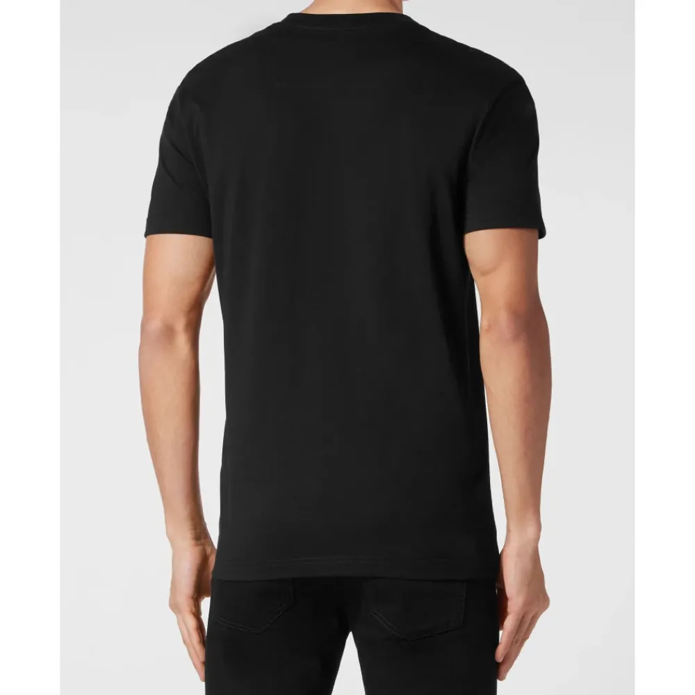 Heren Philipp Plein T-shirt Round Neck SS Dripping Skull