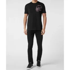 Heren Philipp Plein T-shirt Round Neck SS Dripping Skull