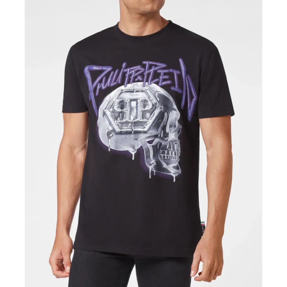Heren Philipp Plein Shirts^T-shirt Round Neck SS Skull