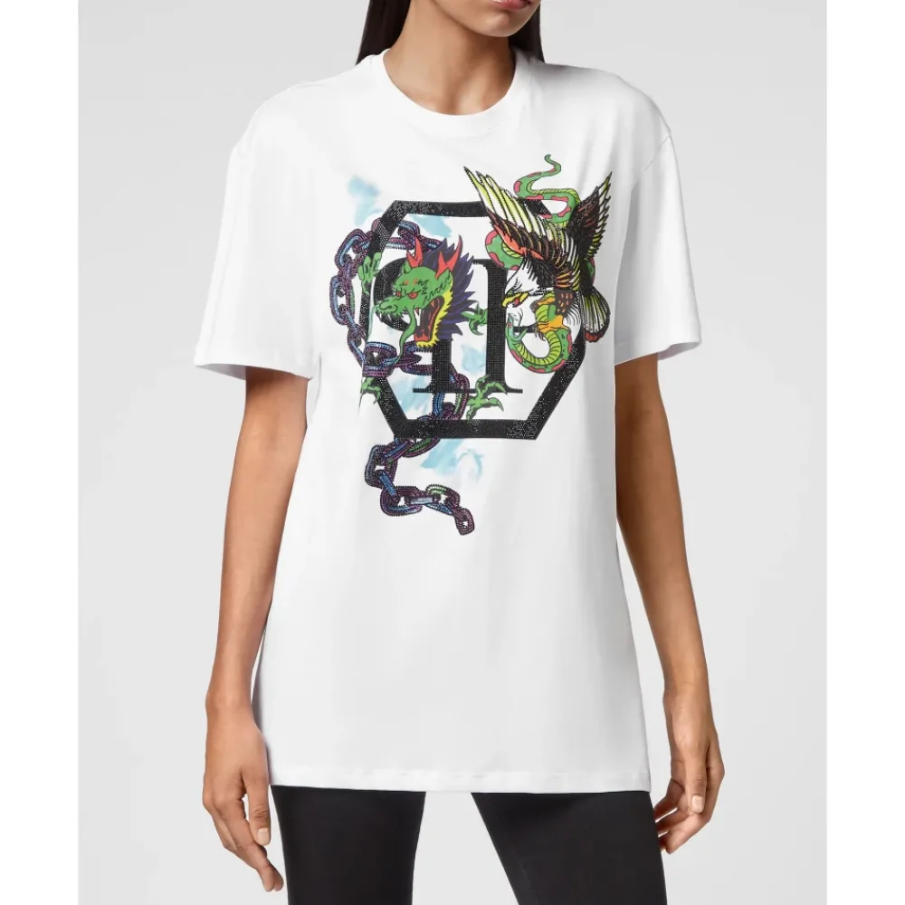 DAMES Philipp Plein T-shirt Round Neck SS Tattoo
