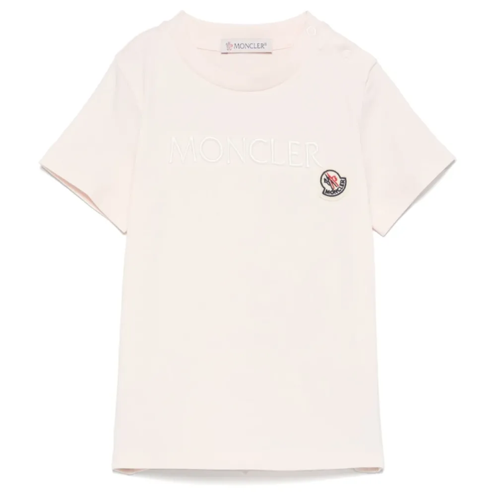 Moncler Bovenkleding^T-shirt van katoen met geborduurd logo