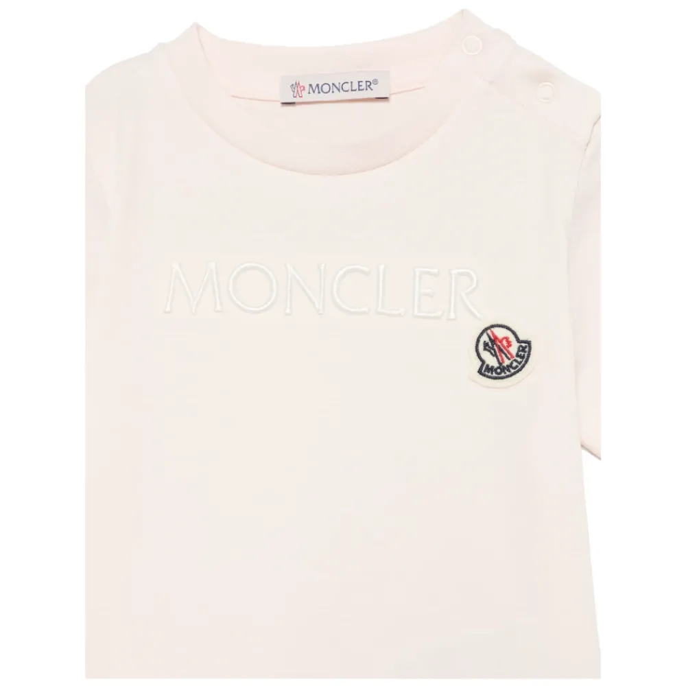 Moncler Bovenkleding^T-shirt van katoen met geborduurd logo
