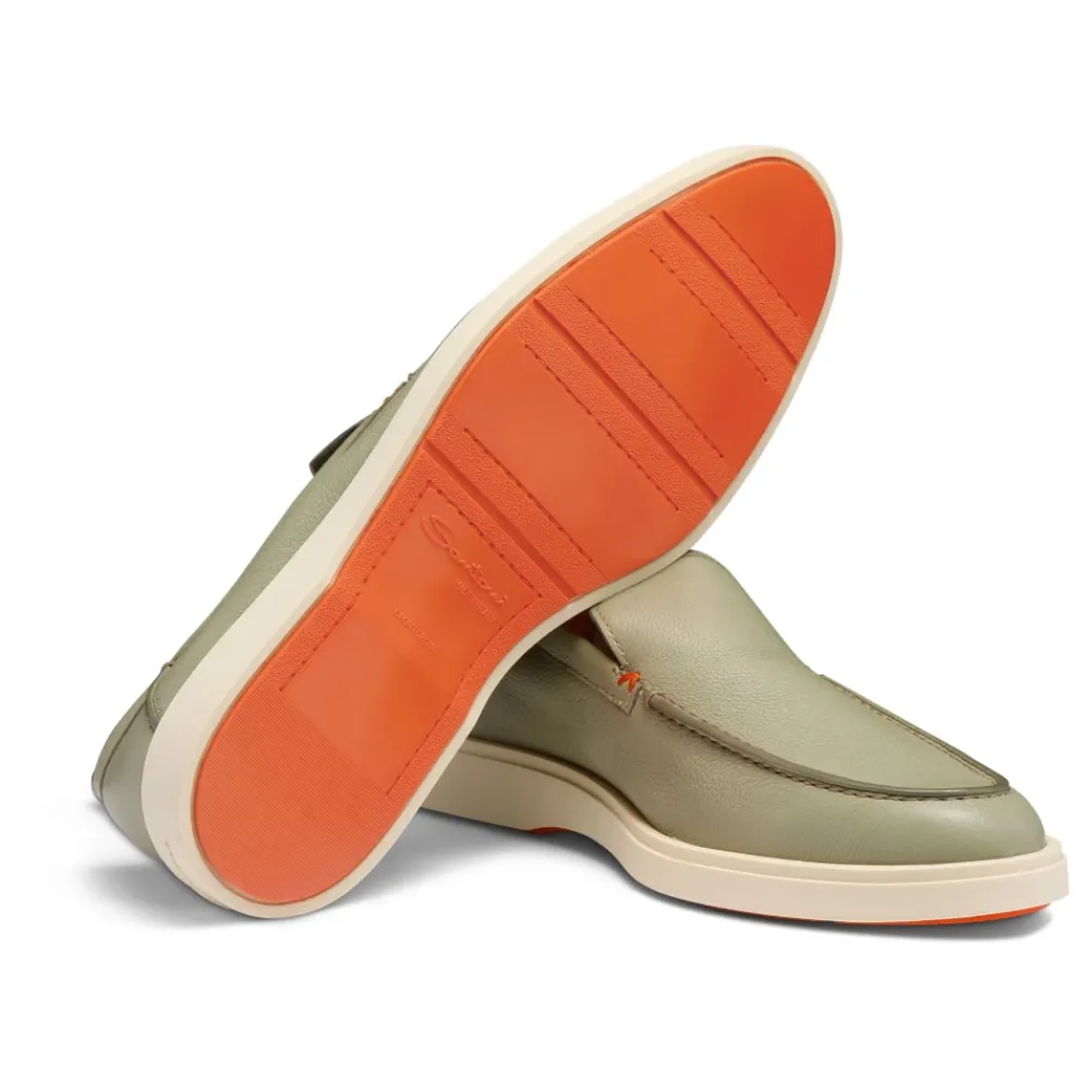 Heren Santoni Instappers & Slip Ons^Tumbled Leather Loafer