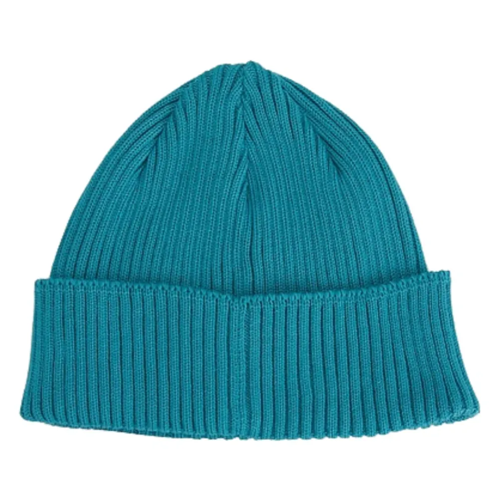 C.P. Company Mutsen En Petten^Turquoise Gebreide Muts met Logodetail