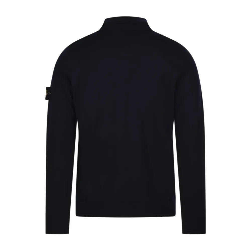 Heren Stone Island Truien & Vesten^Turtleneck Trui met Ribgebreide Details