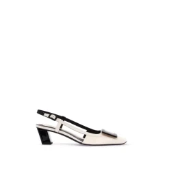 DAMES Roger Vivier Pumps^Tweekleurige lakleren slingback pumps