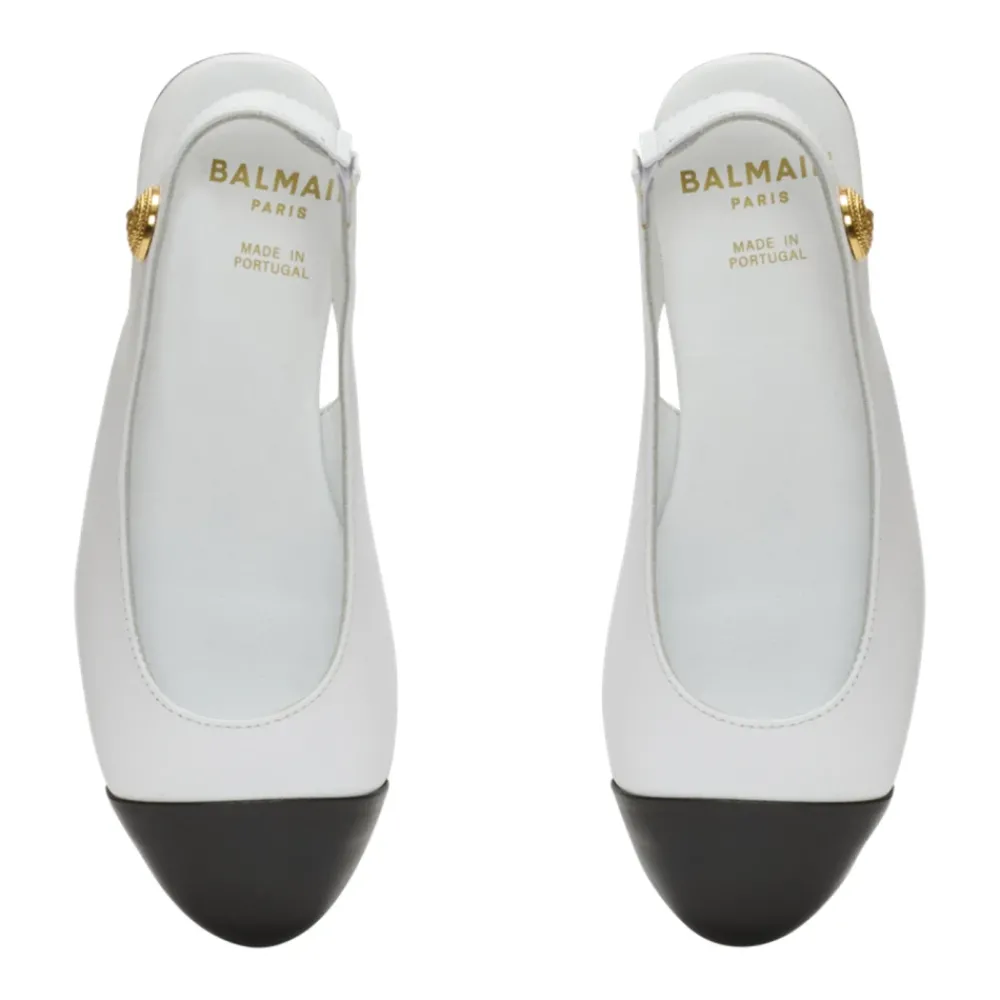 Balmain Ballerina'S^Tweekleurige leren balletflats