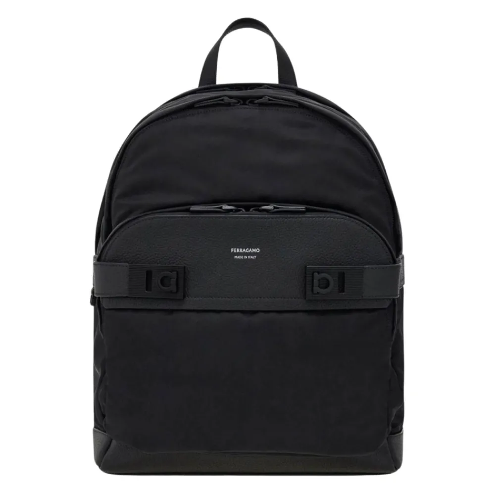 Heren Ferragamo Twins Nylon Rugzak