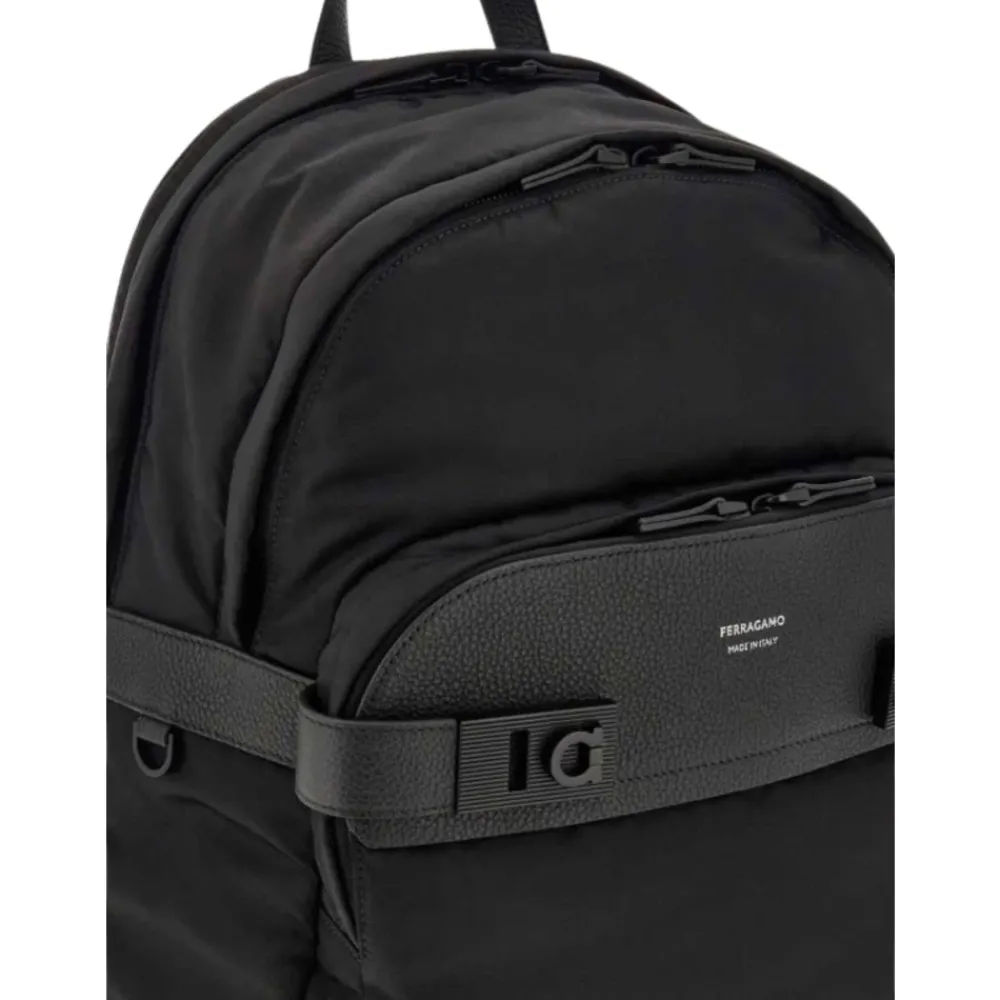 Heren Ferragamo Twins Nylon Rugzak