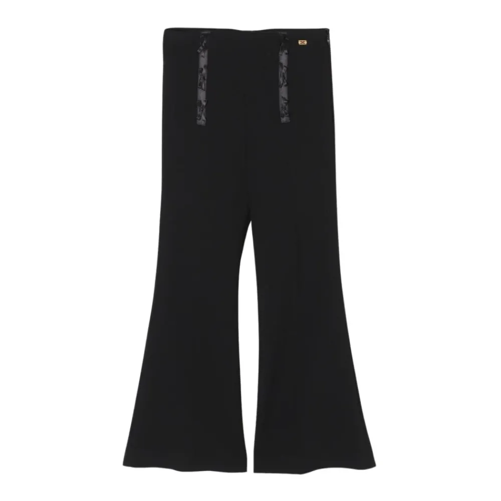 Elisabetta Franchi Uitlopende Broek met Lintdetail