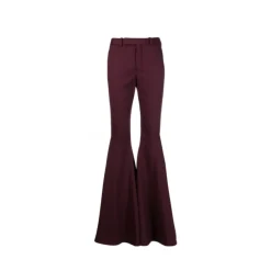 DAMES Saint Laurent Uitlopende wollen blend broek