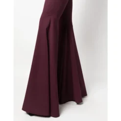 DAMES Saint Laurent Uitlopende wollen blend broek